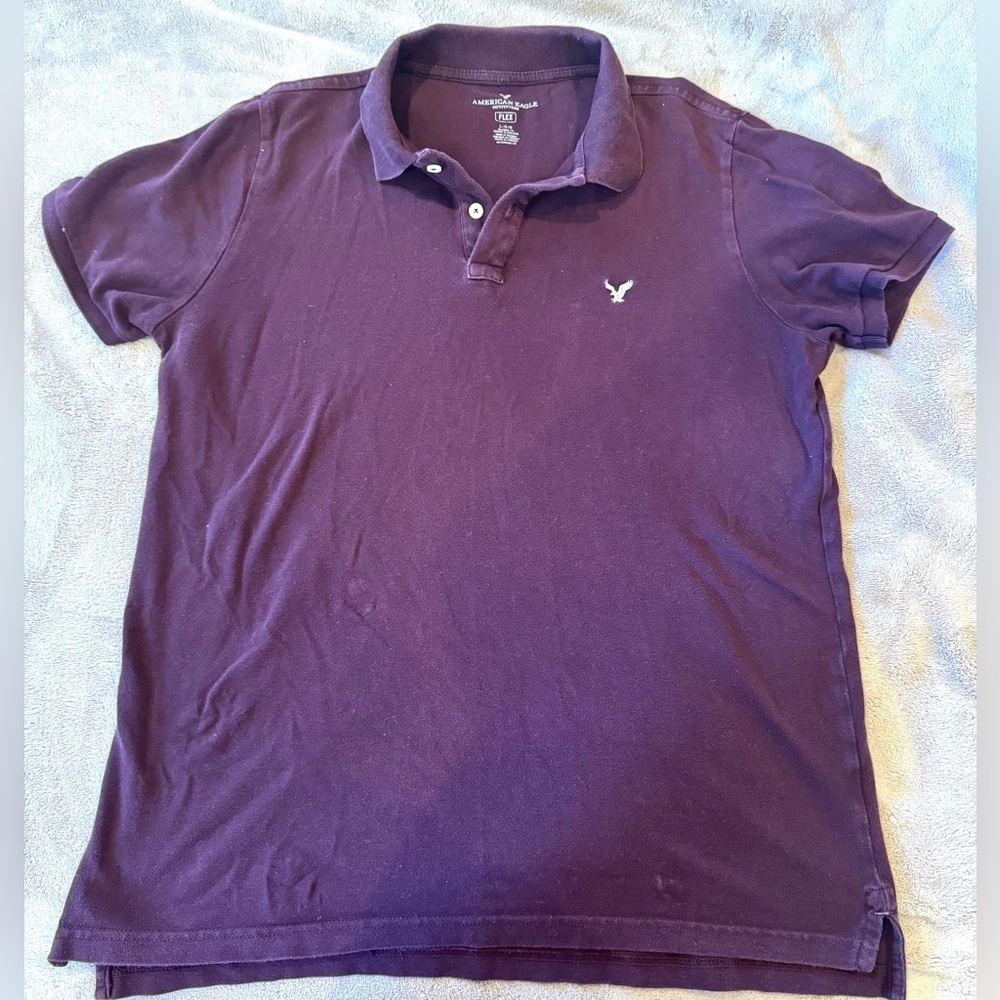 AMERICAN EAGLE PURPLE MENS POLO L - Classic fit